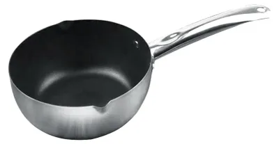 Obrázok produktu pre Panvica z nehrdzavejúcej ocele s nepriľnavým povrchom, hrniec na omáčku, tradičná japonská panvica, malá panvica s výlevkami, 22 cm