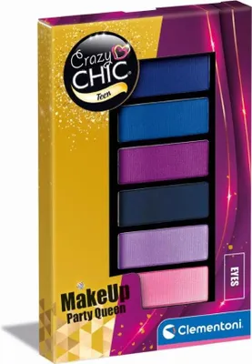 Produktbild von Clementoni Crazy Chic Eyeshadow: Party Queen, Make-up-Set für Kinder, 9 Jahr(e), Mehrfarbig
