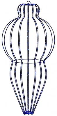 Productafbeelding van Kerst Finial Licht 320 LED's Blauw Dia. 40 x 75 cm