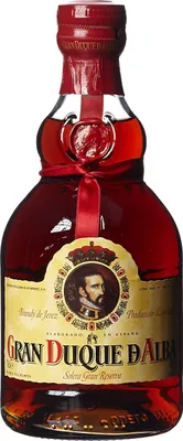 A bottle of Gran Duque d'Alba brandy.