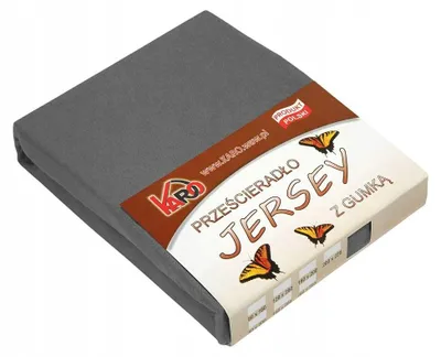 Produktbild von Karo Jersey Spannbettlaken mit Gummizug 80x160 cm Anthrazit