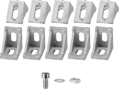 Produktbild von 10Stk Befestigungsmaterial Winkel für 2020 Nut 6 8 Aluprofil Verbinder