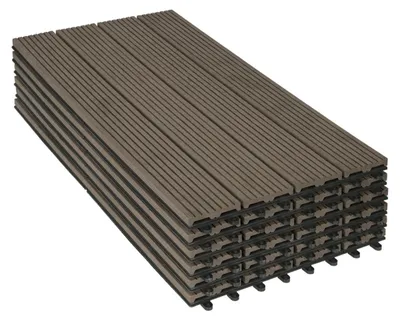 Produktbild von Terrassenfliesen – Klicksystem – Hellbraun – 30x60x2 cm