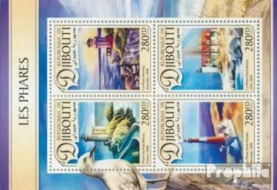 Produktbild von Briefmarken Dschibuti 2016 Mi 1338-1341 Kleinbogen (kompl. Ausg.) postfrisch Leuchttürme