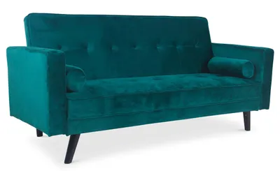 Image de MENZZO Canapé convertible clic-clac scandinave Slow Velours Vert