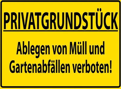 Produktbild von vianmo Holzschild 30x40 cm PRIVATGRUNDSTÜCK abl. von Müll verboten