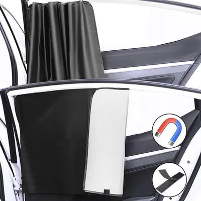 Produktbild von Famanu Auto-Sonnenschutz für Seitenscheiben - 2 Stück mit UV-Schutz und Hitzeschutz