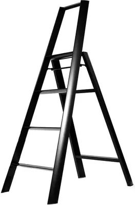 Produktbild von Trittleiter LUCANO 4-stufig schwarz (META_94017.BLACK)