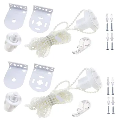 Rollo-Reparaturset, 32 mm, weiß, mit Perlenkette, 2 Stück