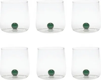 Produktbild von Borosilikatglas Bilia Tumbler Zafferano 6er-Set in Grün