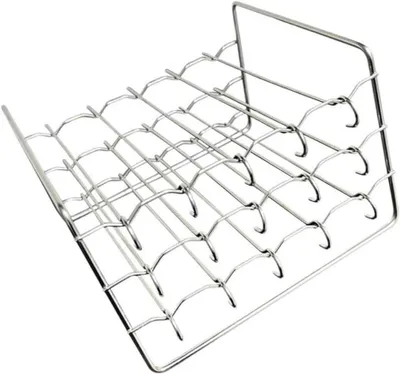 Produktbild von Vertikaler Spießständer aus Edelstahl für Airfritteusen, Grill und Ofen, Silber