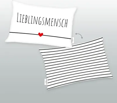 Produktbild von Lieblingsmensch Soft-Velboa Kissen / 30x50 cm