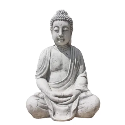 Produktbild von Buddha sitzend 65 cm hoch aus Steinguss Neu Frostfest Witterungsbeständig Gartenfigur Steinfigur zur Dekoration Meditationsfigur 4014