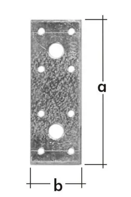 Immagine prodotto di Piastra forata 100 x 35 x 2,50 mm Connettore piatto Connettore in legno zincato