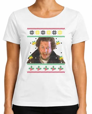Imagen del producto de Marv Kevin - Suéter navideño feo, regalo de Navidad, camiseta para mujer, color blanco, talla 3XL