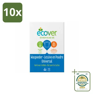 Produktbild von 10 x Ecover Universal Waschpulver für Weißes & Buntes 1,2 kg - Vorratspackung - 10 Stücke