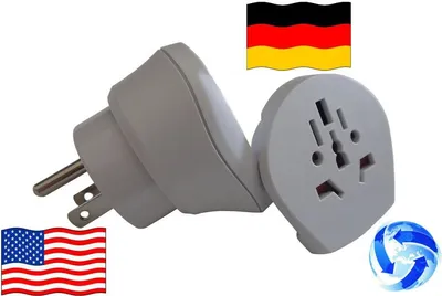 Produktbild von Reiseadapter Urlaub Reise Stecker Welt auf USA+Deutschland Kombi Reisestecker...