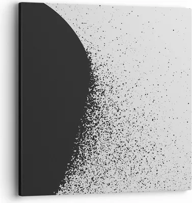 Produktbild von Bild auf Leinwand - Leinwandbild - Einteilig - Abstraktion Schwarzweiß Geometrie - 40x40cm - Wand Bild - Wanddeko - Wandbilder - Leinwanddruck - Bilder - Wanddekoration - Leinwand bilder AC40x40-4922