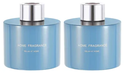 Glas-Diffusorflasche 140 ml, 2 Stück, Blau, nachfüllbar, Aromatherapie