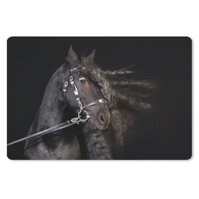 Produktbild von MuchoWow® Schreibtischunterlage Pferd - Halfter - Mähne 60x40 cm - XXL Mauspad - Großes Mauspad