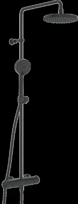 Produktbild von Hansa Duschsystem HANSAMICRA Thermostat, Ausl. 445-470mm, kürzb., matt-sw
