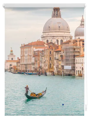 Zdjęcie produktu dla Roleta Klemmfix, montaż bez wiercenia, nieprzezroczysta, wzór Venedig Canal, 70 x 150 cm (szer. x dł.)