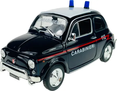 Immagine prodotto di Welly Fiat Nuova 500 Carabinieri  Scala 1:24 Modello in miniatura  22515