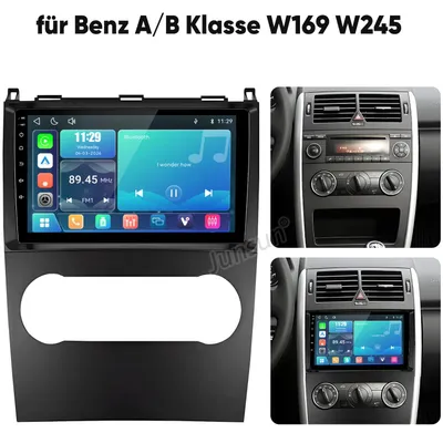 Produktbild von Junsun Linux Autoradio für Mercedes-Benz A-Klasse W169 & B-Klasse W245 – CarPlay & Android Auto, Bluetooth, VI-LINK, Plug & Play