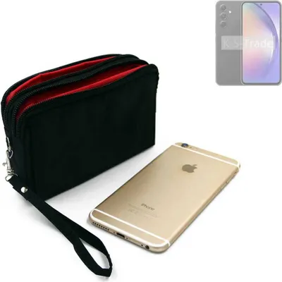Produktbild von K-S-Trade Schutz Hülle Handy Hülle kompatibel mit Samsung Galaxy A54 5G Gürteltasche Travelbag Handytasche mit Zusatzfächern, schwarz