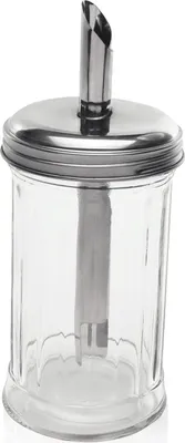 Zdjęcie produktu dla Dozownik cukru 17 cm szklany ze stali nierdzewnej