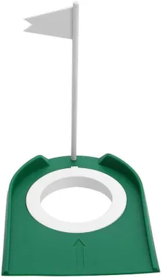 Zdjęcie produktu dla Zestaw do treningu golfowego z regulowanym otworem i białą flagą