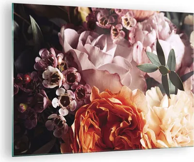 Produktbild von Bilder auf glas - Einteilig - Blumen Getreide Rosen - 70x50cm - Glasbilder - Wandbilder - Bilder - zum Aufhängen bereit - Wanddekoration aus Glas - Glas Bilder - Wandbild auf Glas - GAA70x50-4692