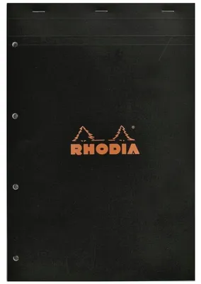 Image de RHODIA Bloc-notes No. 20 DIN A4+ quadrillé noir 80 feuilles