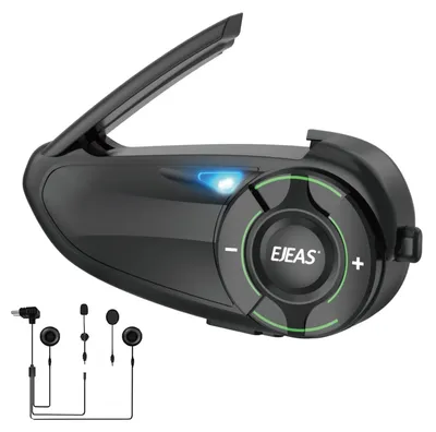 Obrázek produktu pro Interkomová souprava pro motocykly s Bluetooth 5.1, umožňující komunikaci pro až 6 jezdců a sdílení hudby