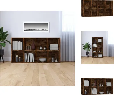 Produktbild von vidaXL Bücherregal/Sideboard Räuchereiche 66×30×130 cm Holzwerkstoff -  Bücherregale & Bücherschränke