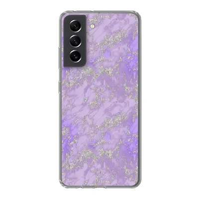 Produktbild von MuchoWow® Handyhülle Schutzhülle Hülle für Samsung Galaxy S21 FE Marmor - Lila - Muster Silikon Softcase Handy Hülle - Mobiltelefonhülle