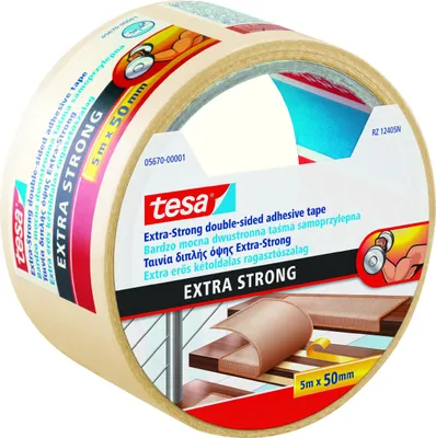 Image de Tesa Extra Strong ruban double face renforcé 5m x 50mm pour moquettes