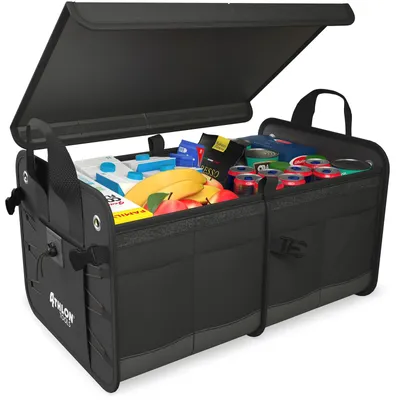 Productafbeelding van Kofferbak organizer - Kofferbaktas - 60 liter - Met deksel - Zwart