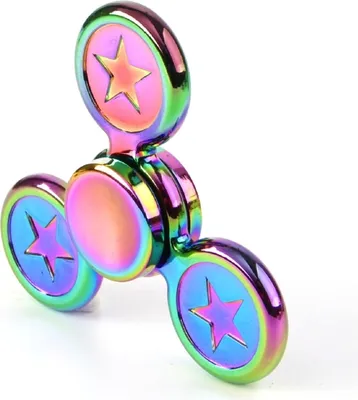 Image de Star Pattern Fidget Spinner Jouet Réducteur de stress Anti-Anxiété pour enfants et adultes, 4 minutes de rotation, Petit