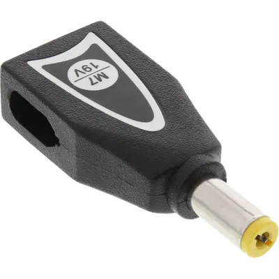 Produktbild von InLine® Wechselstecker M7 (19V) für Universal Netzteil, 90W/120W, schwarz