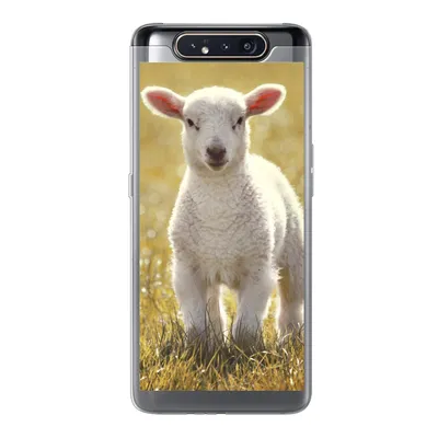Produktbild von MuchoWow® Handyhülle Schutzhülle Hülle für Samsung Galaxy A80 Lamm - Gras - Sonne Silikon Softcase Handy Hülle - Schutzdeckel