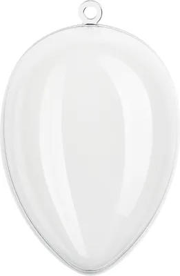 Produktbild von Acrylei 12 cm glasklar, teilbar, mit Aufhängeöse, zum Basteln und Füllen