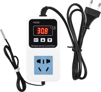 Productafbeelding van 110-220V, 10A, 1500W, elektronische temperatuurregelaar, wandmontage, intelligente digitale display, temperatuurregelschakelaar met waterdichte sensor