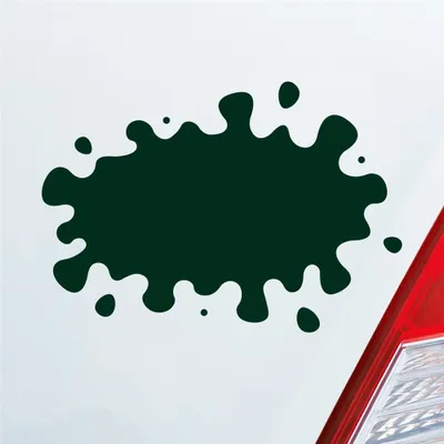 Produktbild von Auto Aufkleber Farbkleks Splash 14x10 cm Dunkelgrün Sticker Heckscheibenaufkleber