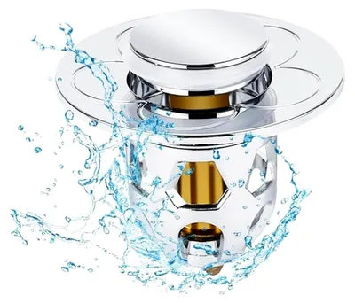 Produktbild von Waschbeckenstöpsel für Badezimmer und Bidet, universal, Pop-Up, mit Filter