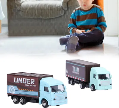 Immagine prodotto di Giocattolo camion container, squisita simulazione, modello di costruzione, regalo di compleanno per bambini