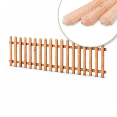 Produktbild von Holzpaket für Gartenzaun Lattenzaun inkl. Schrauben 180 cm breit Lärche natur Typ C 120 cm hoch