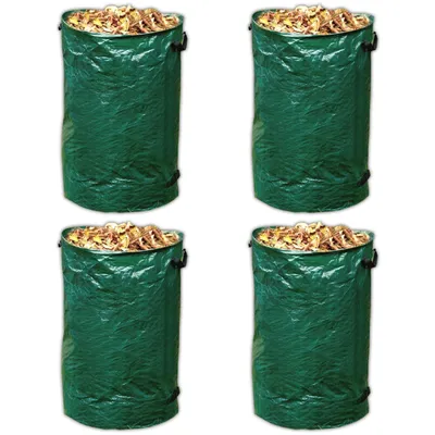 Produktbild von 4er Set Laubsack Rasensack 120 Liter Gartensack Gartenabfallbehälter Abfall Sack für Gartenabfall Gartenabfallsack