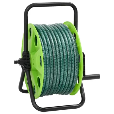 Produktbild von Möbel Schlauchtrommel Freistehend Grün mit 50 m Schlauch PVC - Schlauchwagen 3281516