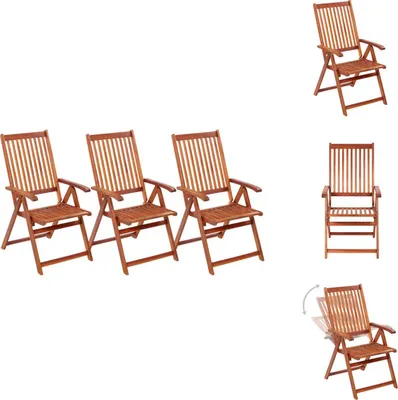 Immagine prodotto di vidaXL Sedie da giardino pieghevoli 3 pz. Legno massiccio di acacia - sedie da giardino